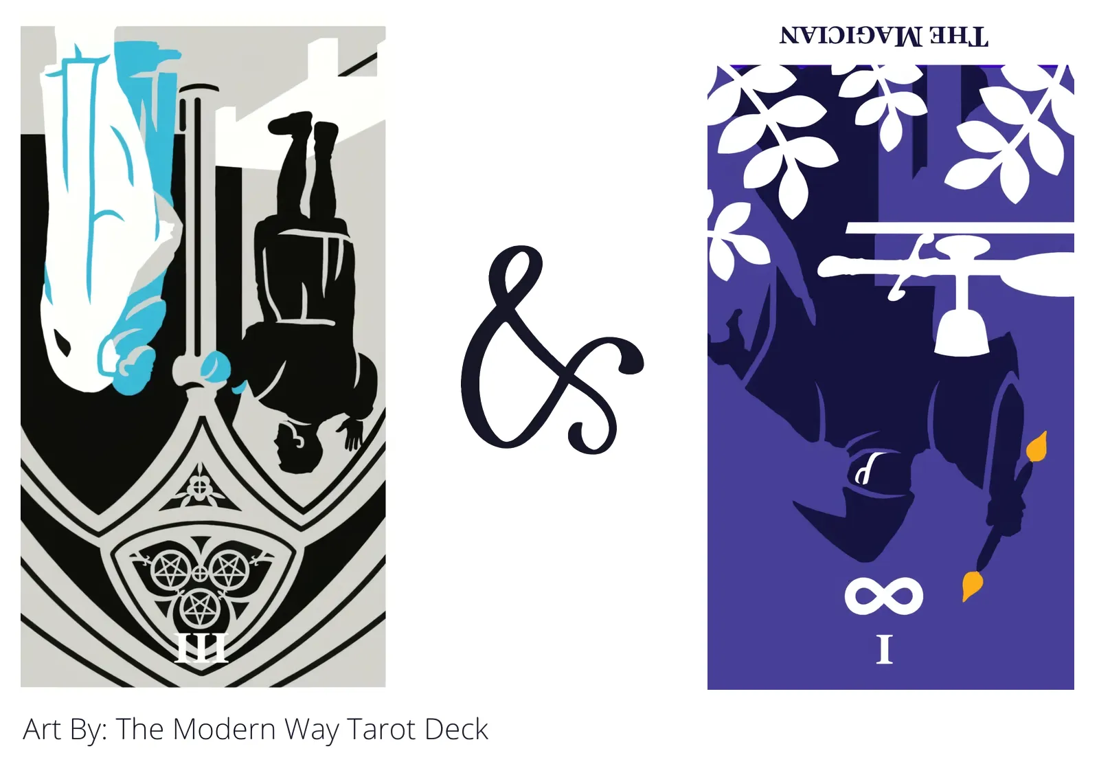 three of pentacles reversed and the magician reversed tarot cards together