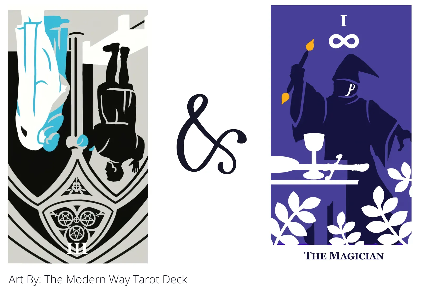 three of pentacles reversed and the magician tarot cards together