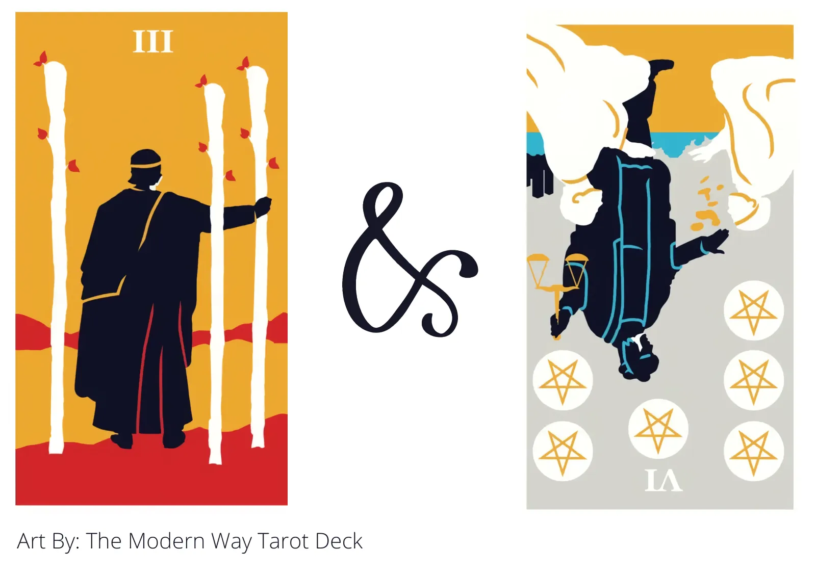 three of wands and six of pentacles reversed tarot cards together