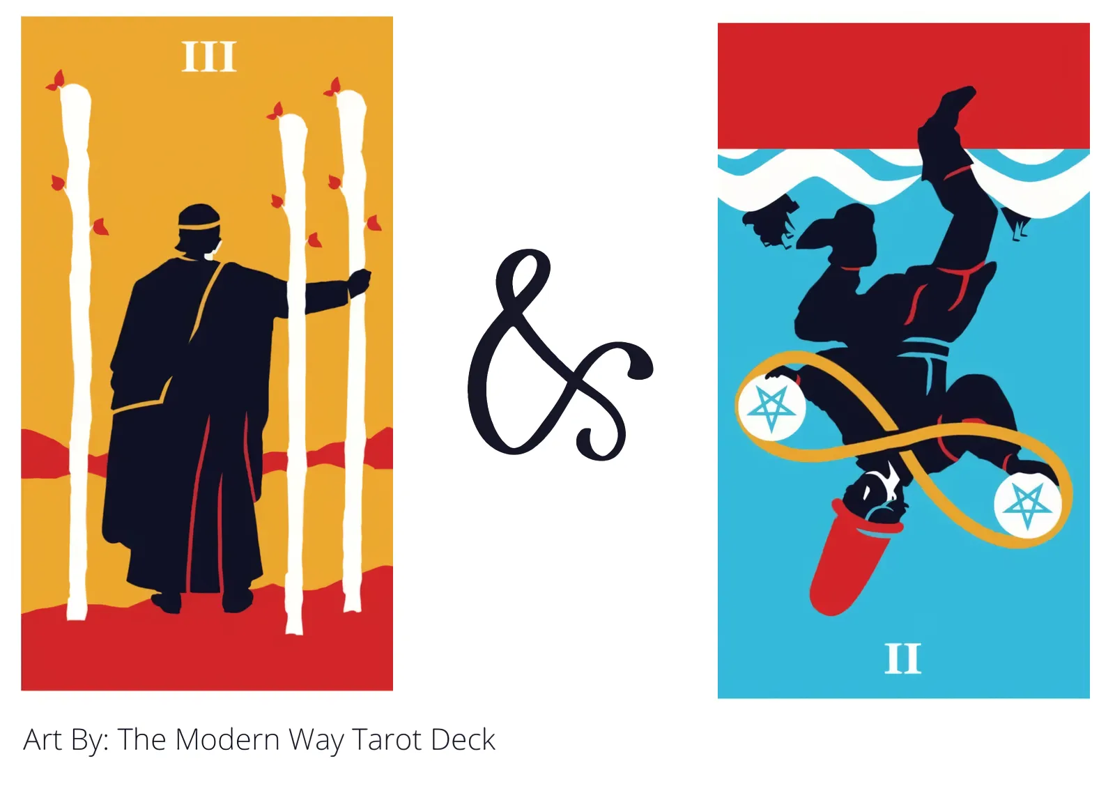 three of wands and two of pentacles reversed tarot cards together