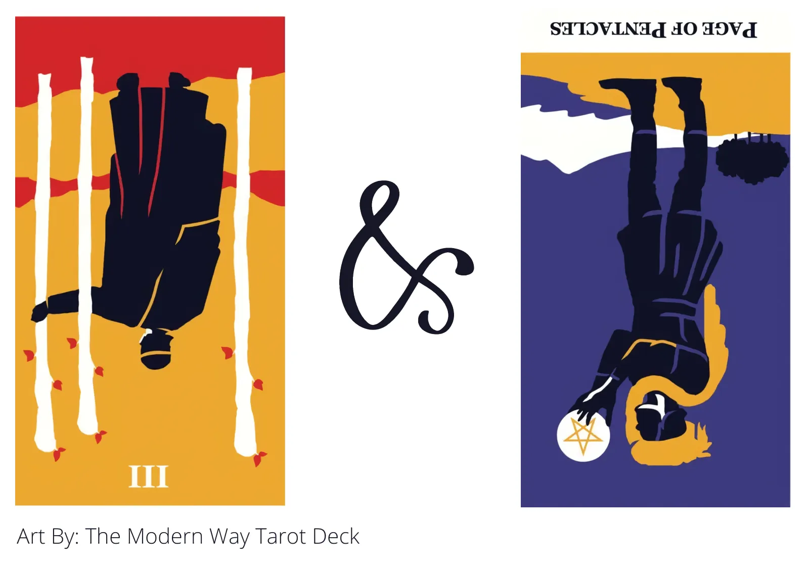 three of wands reversed and page of pentacles reversed tarot cards together