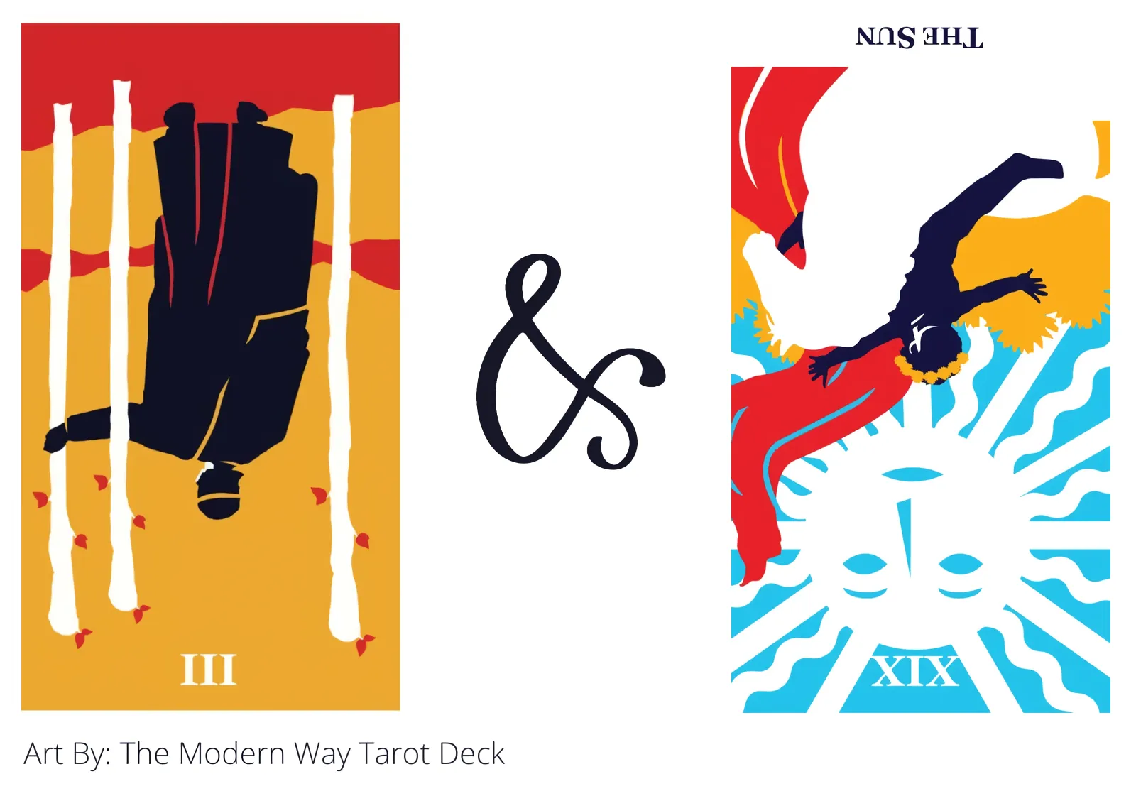 three of wands reversed and the sun reversed tarot cards together