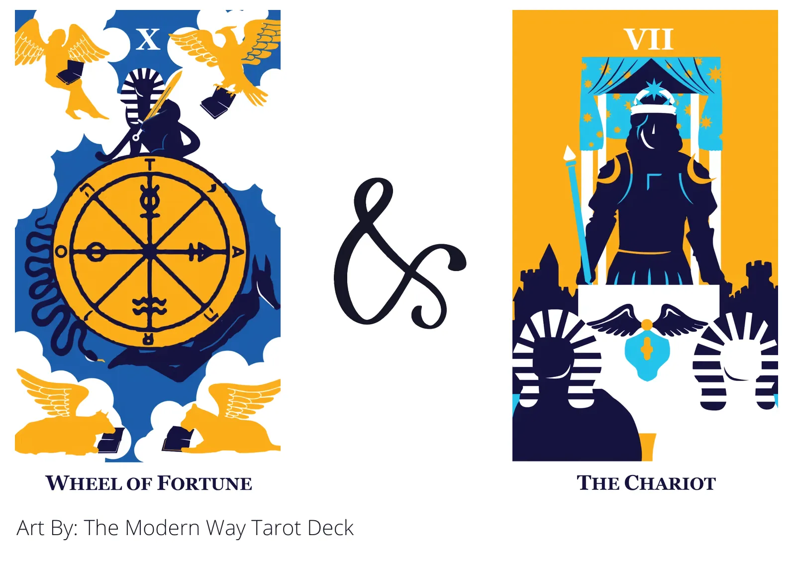wheel of fortune and the chariot tarot cards together